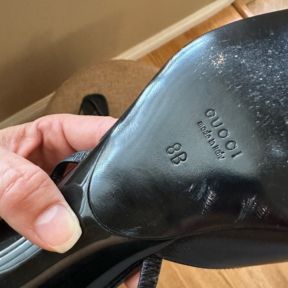 Gucci Black Heeled Shoes Classic Elegance - Picture 6 of 6